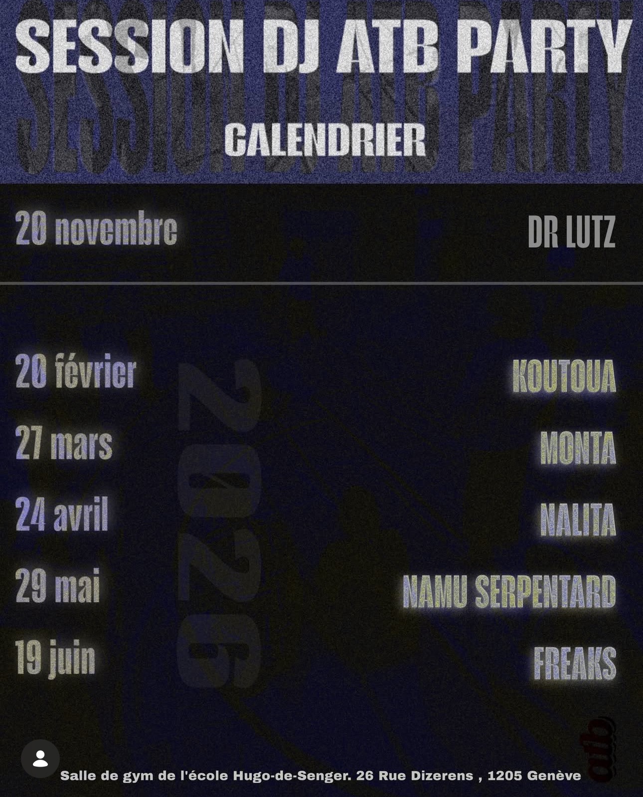 Session house dance avec DJ Nalita le vendredi 24 avril de 18h à 20h au centre culturel ATB, Genève